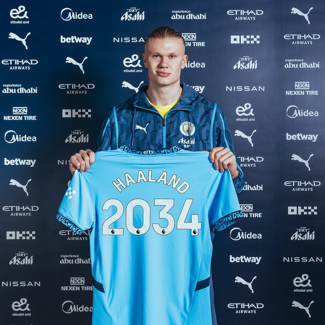 Manchester City renova com Haaland até 2034