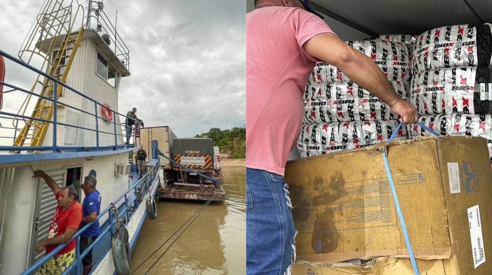 Agentes da Base "Candiru" apreenderam uma carga de produtos automobilísticos, sem nota fiscal, em Óbidos.