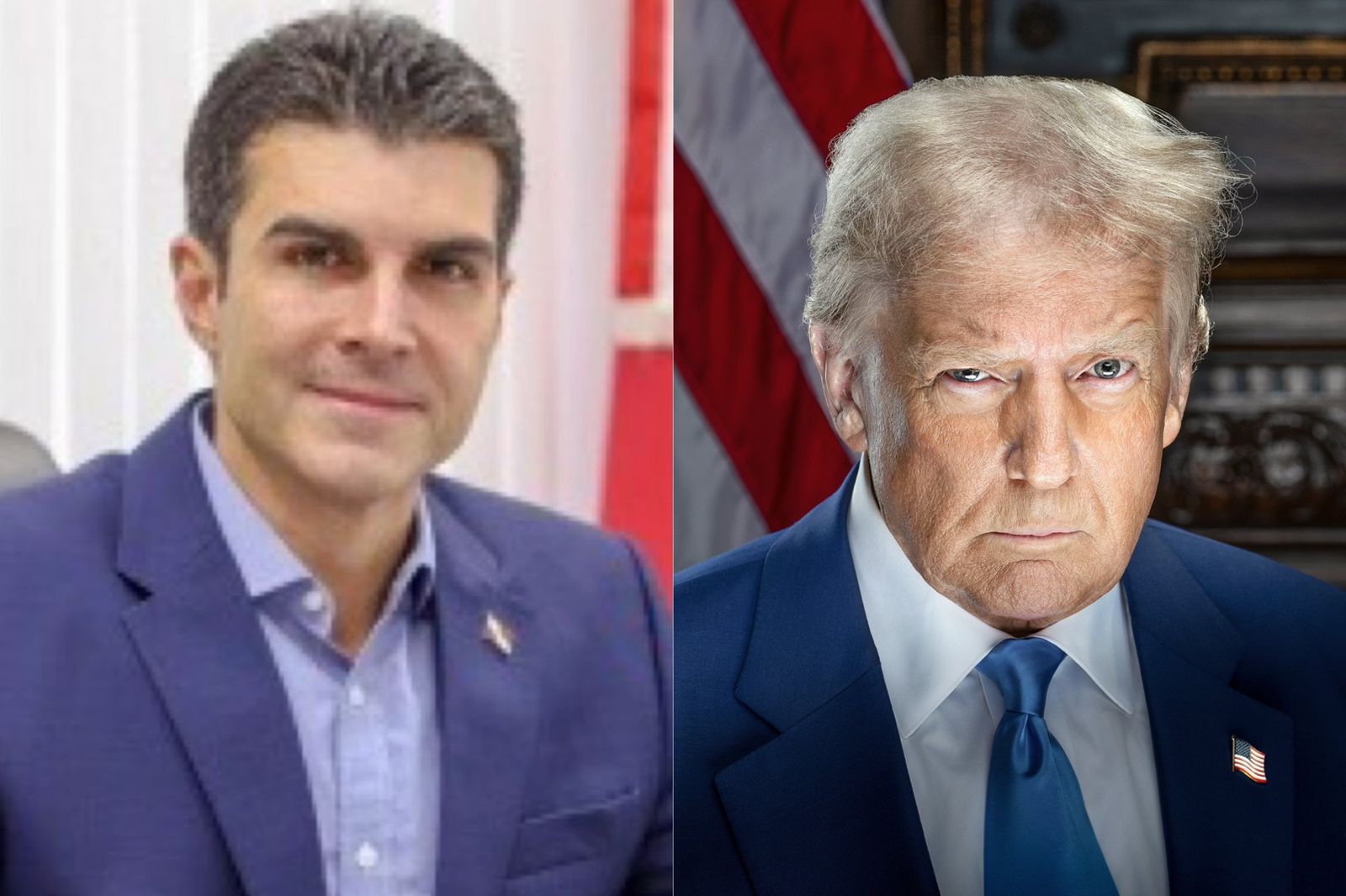 O governador do Pará, Helder Barbalho e o presidente eleito dos Estados Unidos, Donald Trump.