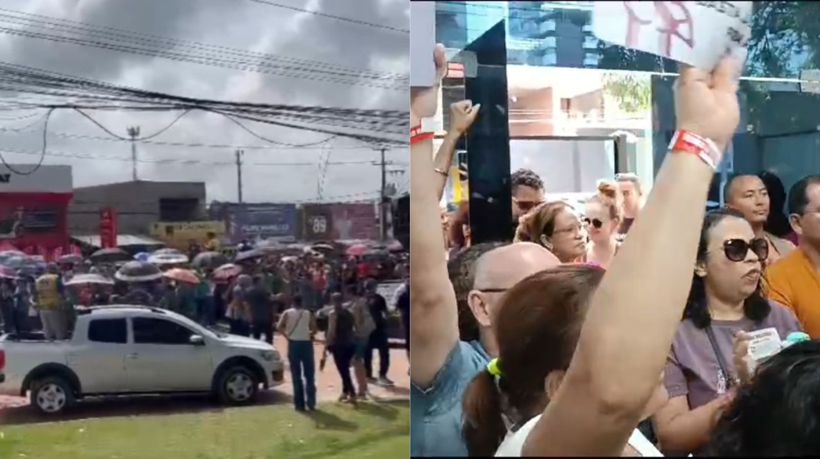 Imagem - Vídeo: Rodovia interditada e prédios públicos são alvos de protesto em Belém