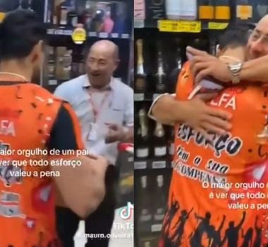 Imagem - Vídeo: filho vai ao trabalho do pai contar que passou na UFPA e cena emociona