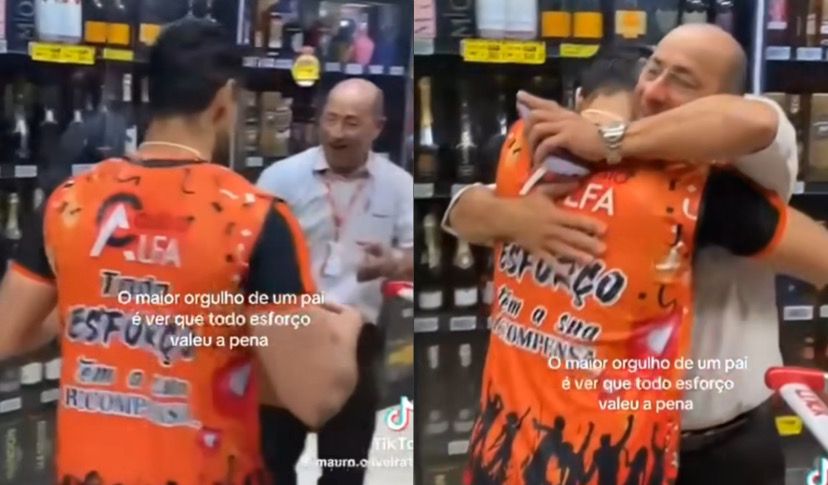 Imagem - Vídeo: filho vai ao trabalho do pai contar que passou na UFPA e cena emociona
