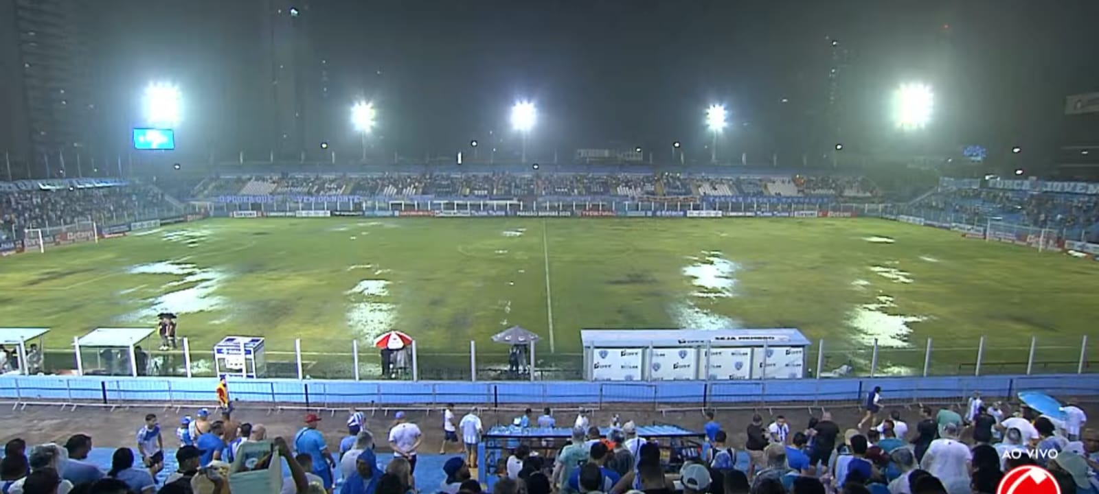 Imagem - Forte chuva em Belém paralisa Paysandu x Tuna na Curuzu; assista