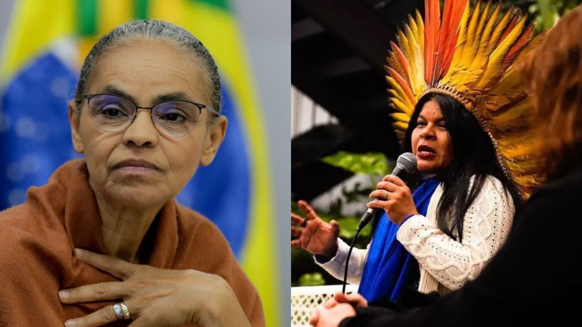 Ministra Marina silva e Sônia Guajajara.