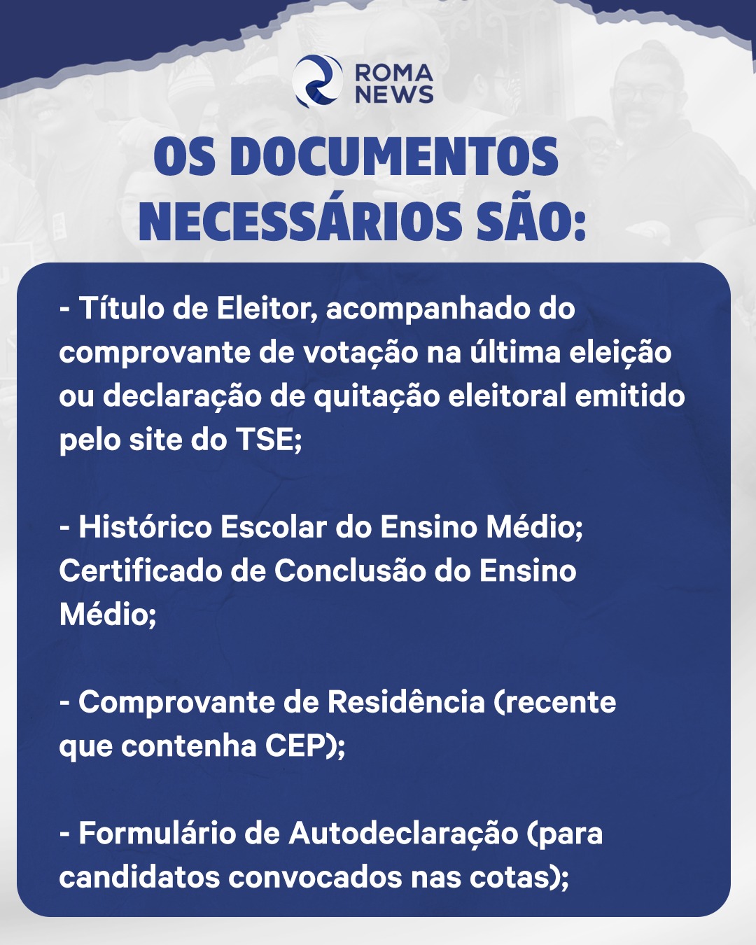Documentos necessários para matrícula na UEPA.