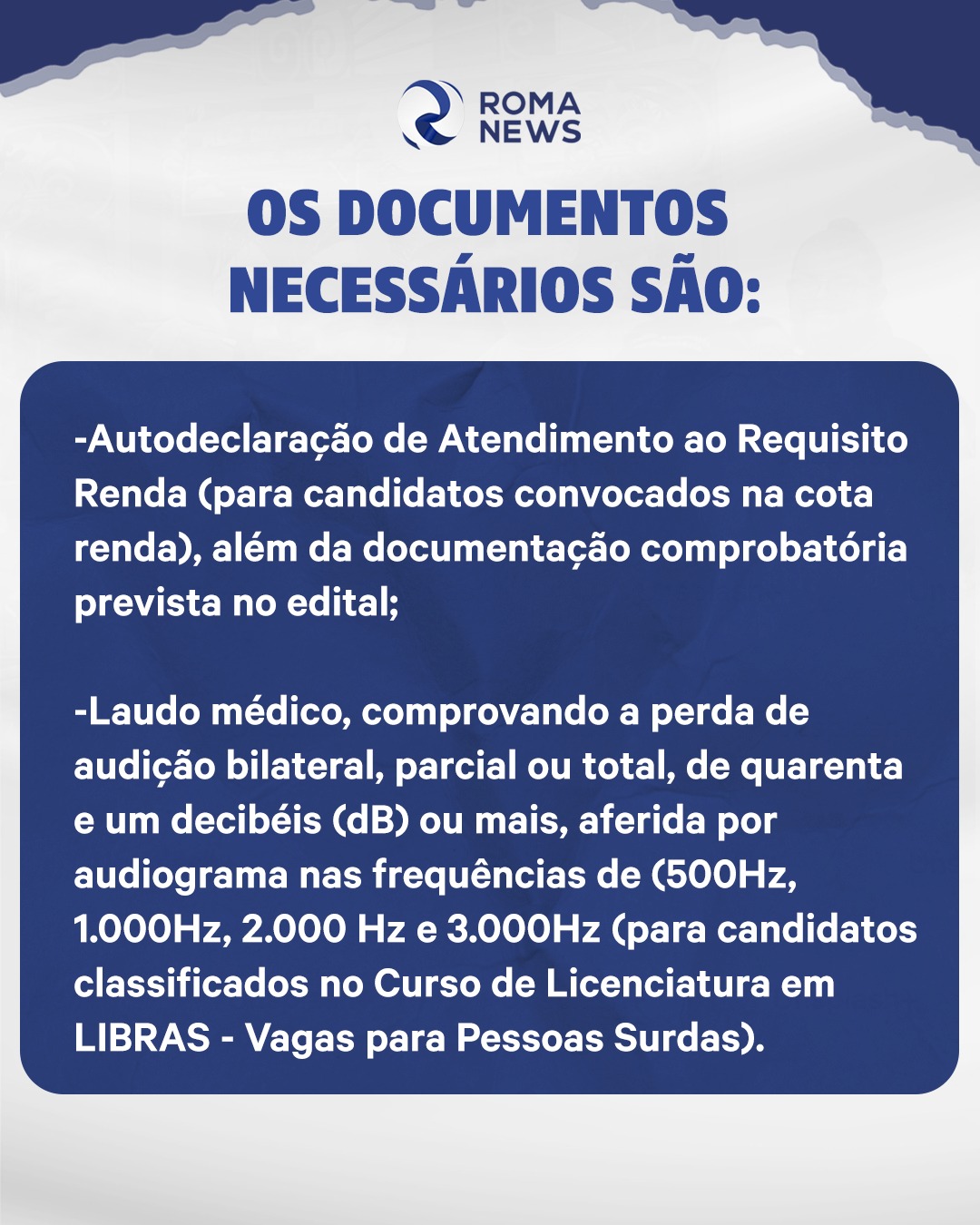 Documentos necessários para matrícula na UEPA.