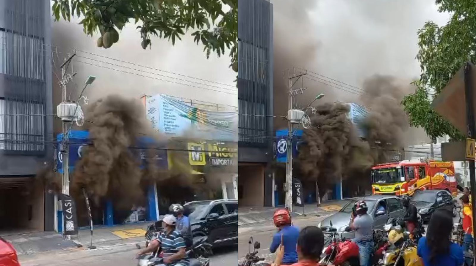 Incêndio em loja de colchões, em Castanhal.