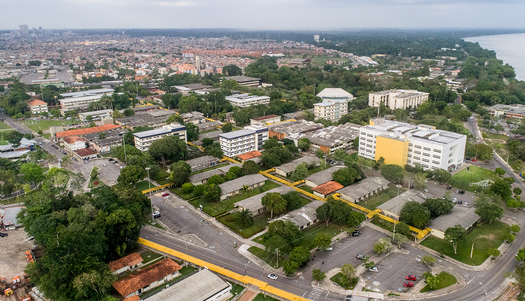 (Foto aérea da Universidade Federal do Pará, campus Belém)