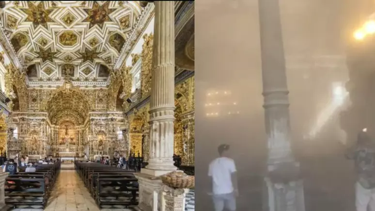 Imagem - Teto de Igreja Barroca desaba e deixa uma pessoa morta em Salvador