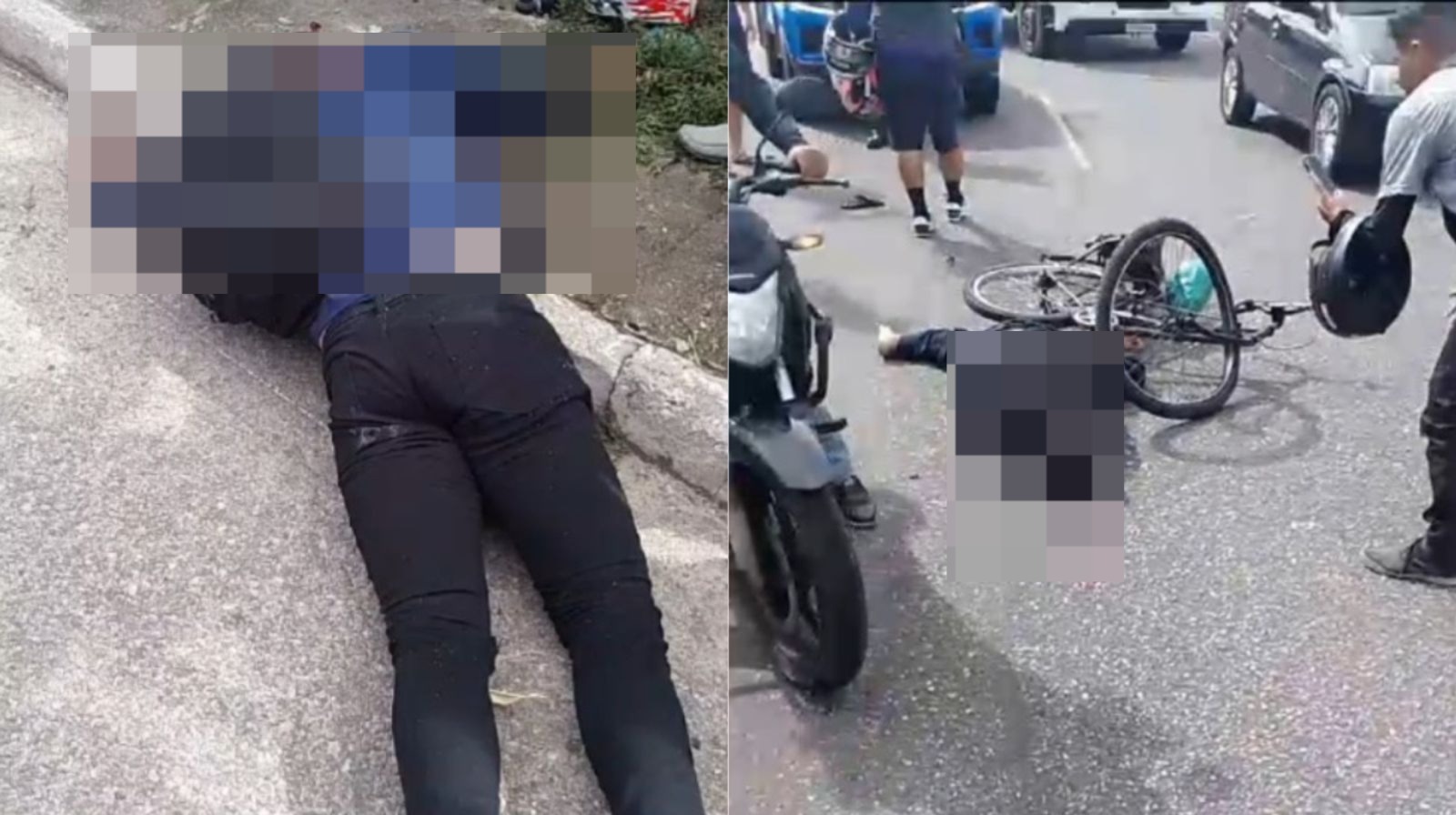 Imagem - Vídeo: Acidente entre ciclista e motociclista deixa trânsito lento na Independência, em Ananindeua