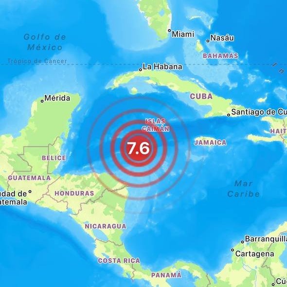 Imagem - Tremor de magnitude 7,6 atinge o Caribe e gera alerta de tsunami