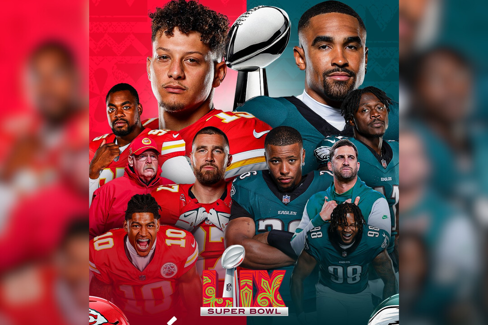 Imagem - NFL: Kansas City Chiefs e Philadelphia Eagles disputam título neste domingo, em Nova Orleans