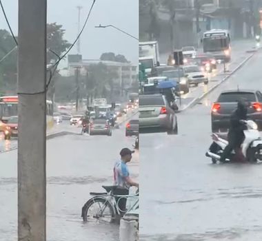 Imagem - Temporal deixa parte da Av. Mário Covas alagada, em Ananindeua