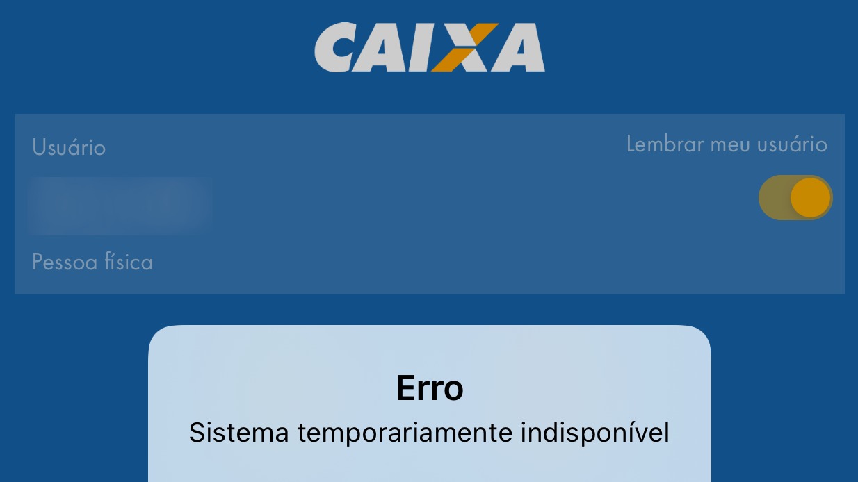 Esta é segunda vez na semana que as transações da Caixa ficam fora ao ar. Na terça-feira (11) o Internet Banking também apresentou falhas.