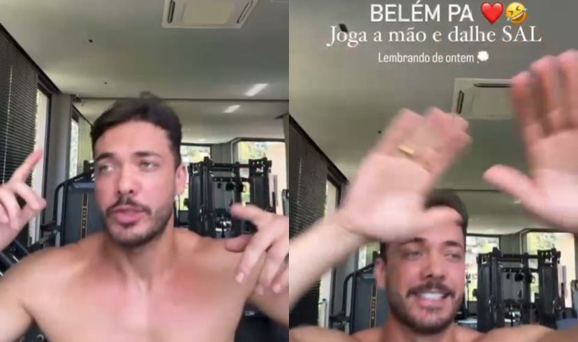 Safadão mostrou ser um paraense nato e apareceu escutando o famoso "rock doido" e dando até "sal".