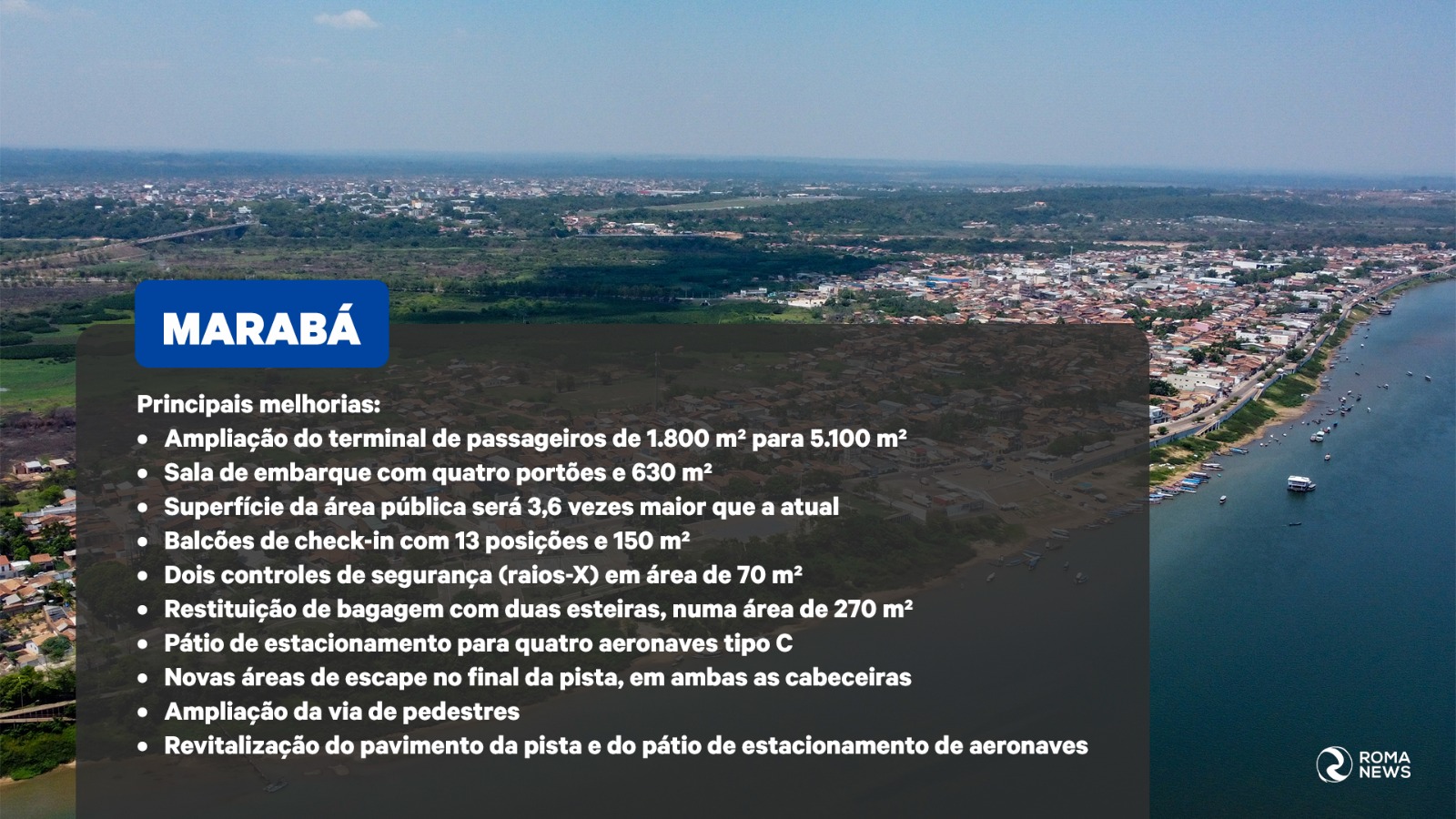 Principais melhorias no aeroporto de Marabá.