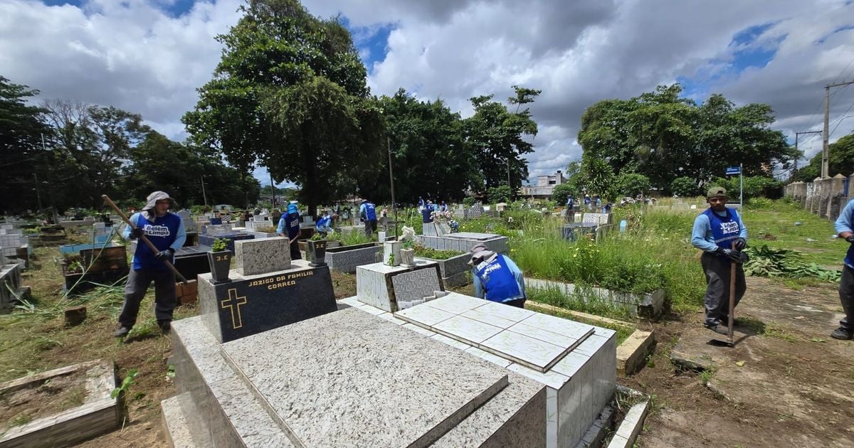 Cemitérios de Belém recebem manutenção e limpeza.