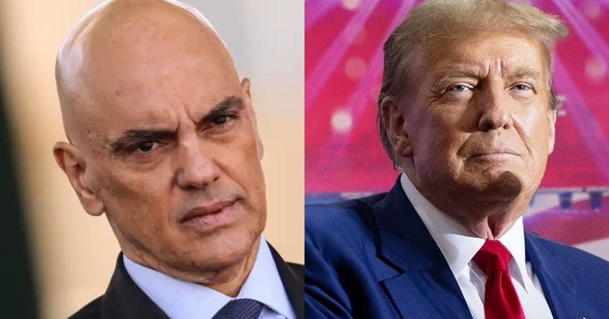 Ministro do STF, Alexandre de Moraes e presidente dos EUA, Donald Trump -