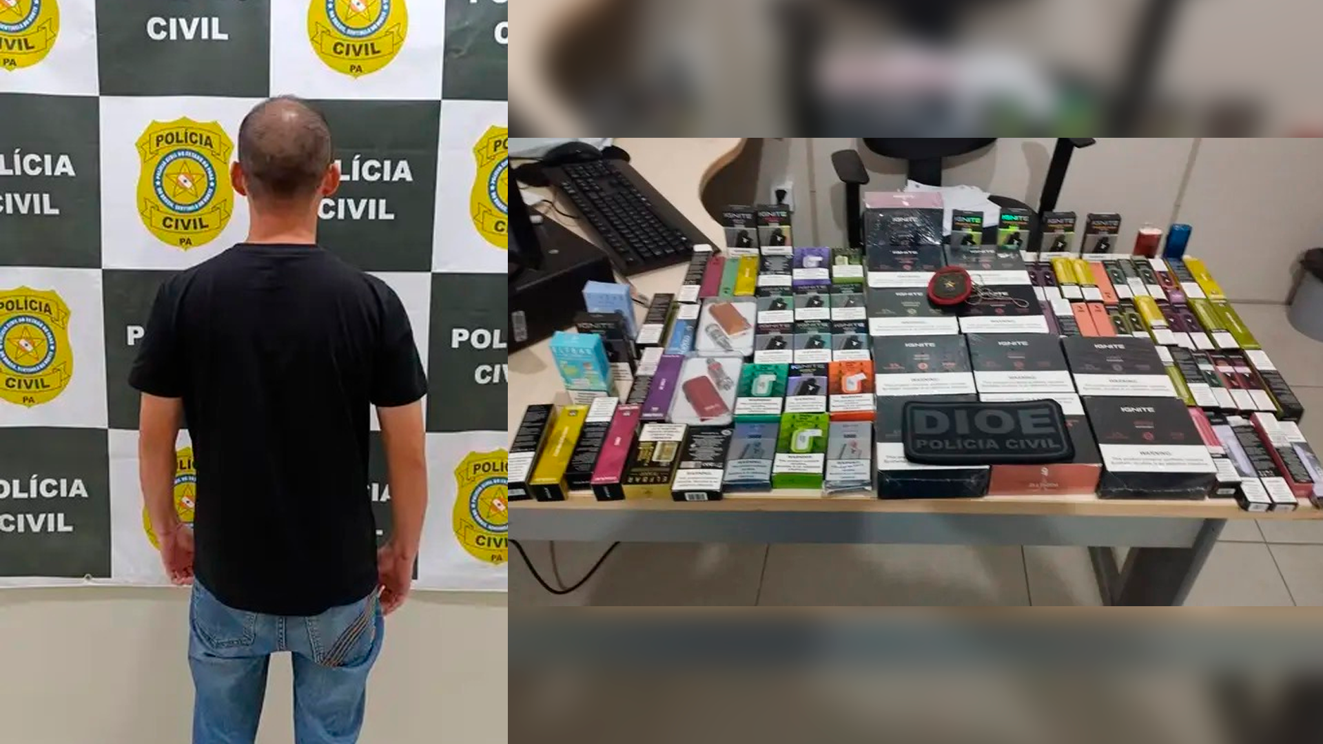 Imagem - Homem é preso por comercializar cigarros eletrônicos falsificados no centro comercial de Belém