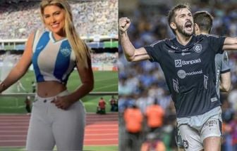 Musa do Paysandu agita web ao anunciar relacionamento com jogador do Remo