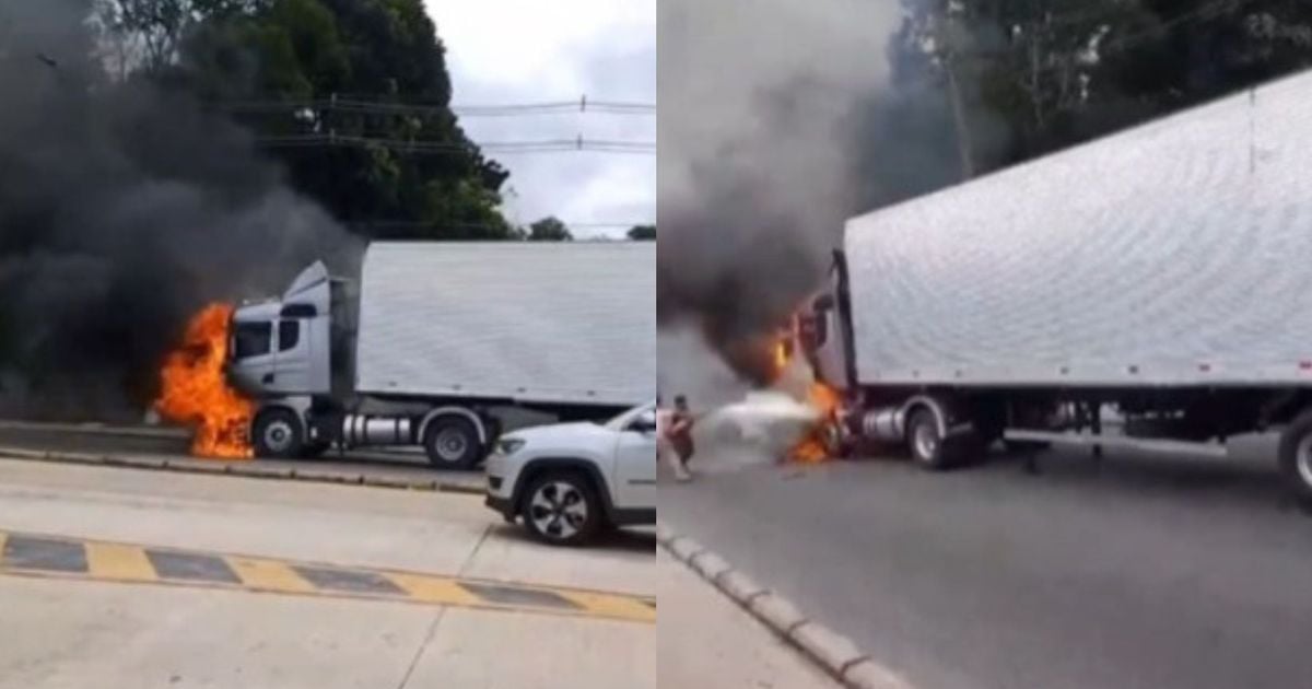 Incêndio em carreta complica o trânsito na avenida Augusto Montenegro, em Belém