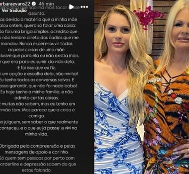 Imagem - Bárbara Evans fala sobre briga com a mãe: 'Disse para eu sumir da vida dela'