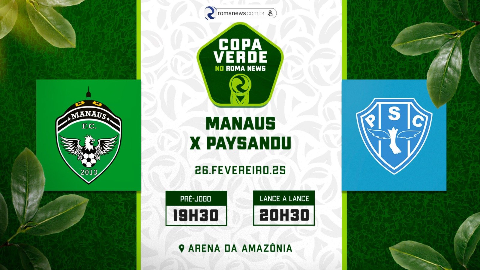 Imagem - Paysandu visita o Manaus pelas quartas de final da Copa Verde