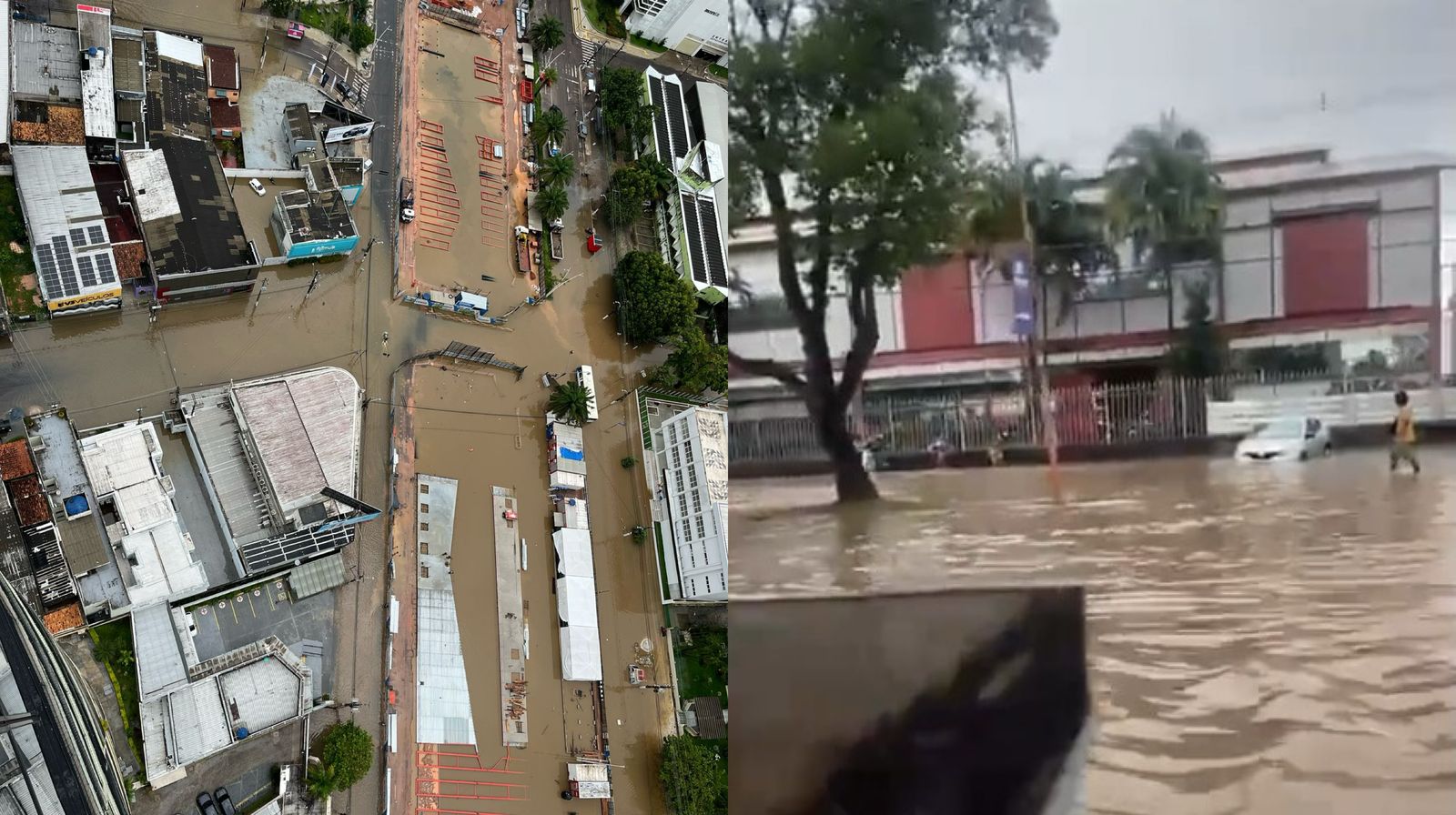 Imagem - Vídeo: forte chuva deixa vias de Belém alagadas e trânsito parado neste domingo