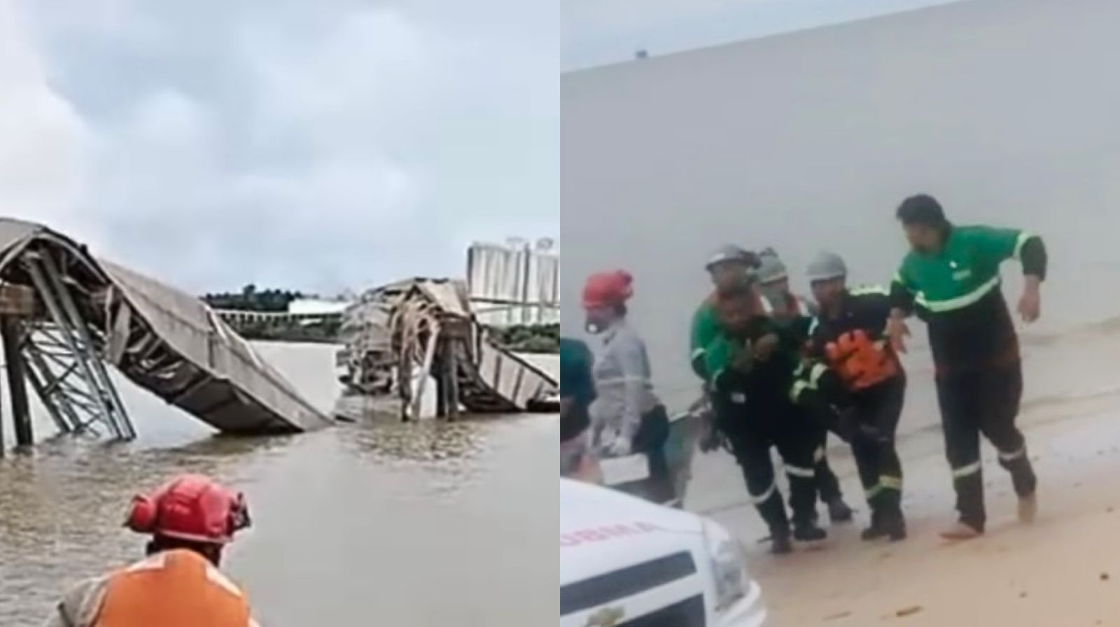 Uma balsa atingiu uma estrutura localizada na área portuária de Vila do Conde, em Barcarena. 