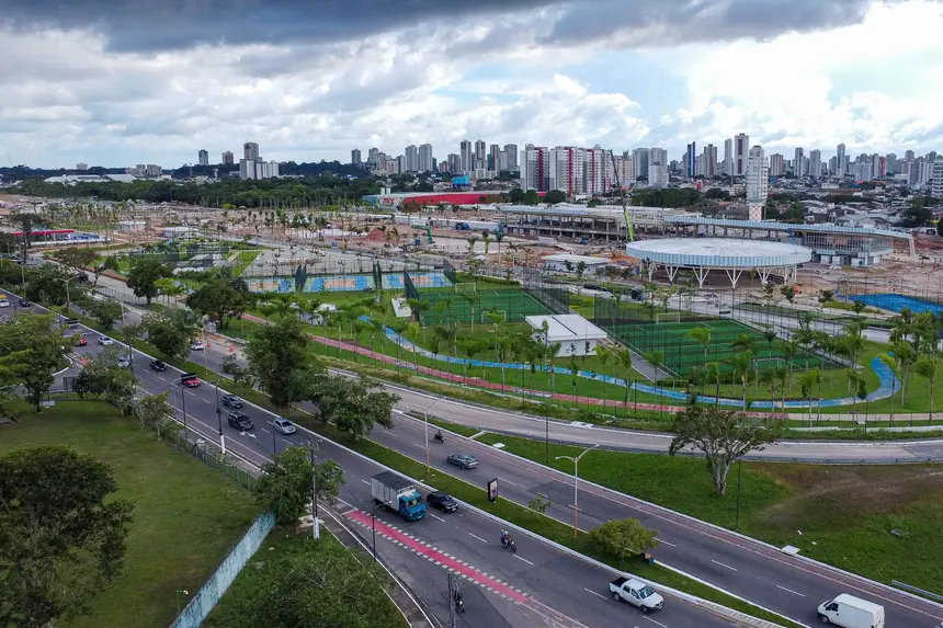 Parque da Cidade, importante obra da COP 30, em Belém - 