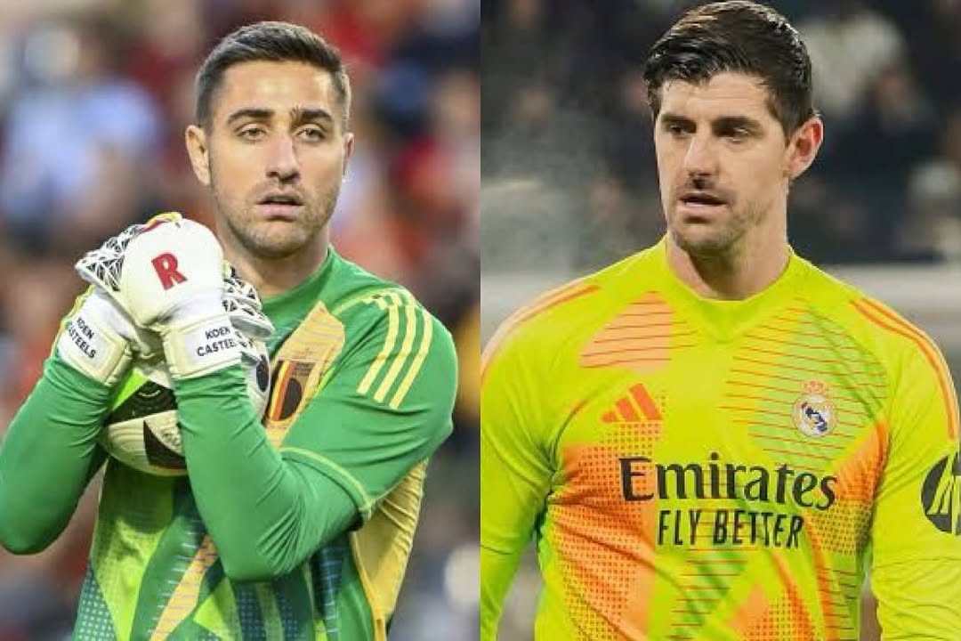 Koen Casteels (à esquerda) e Thibaut Courtois (à direita)