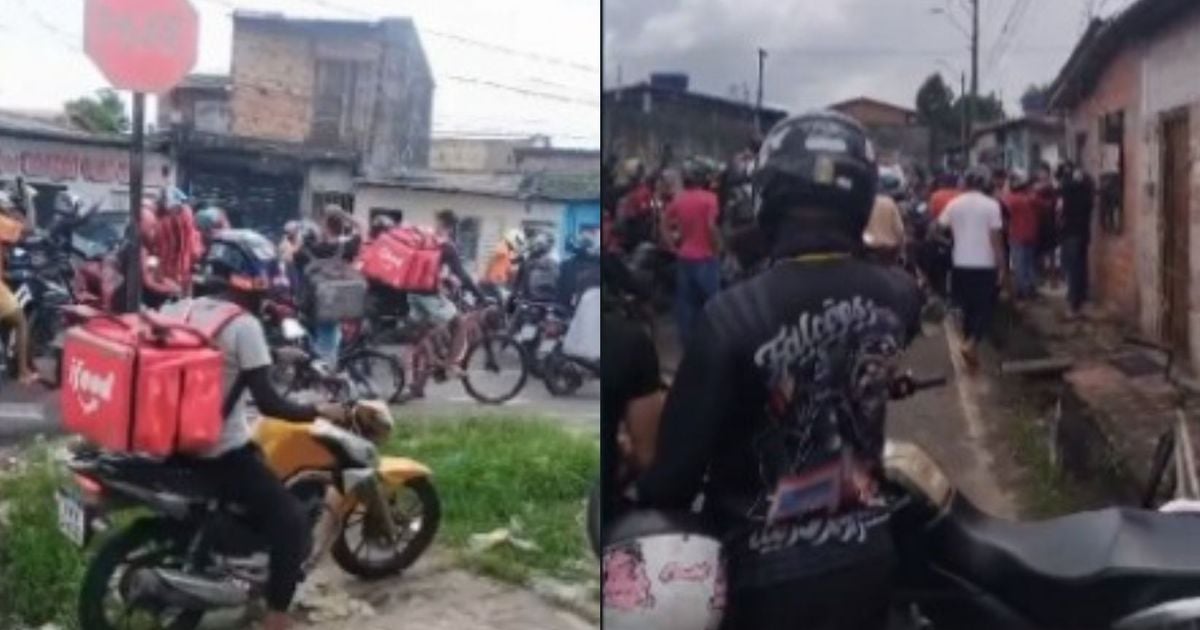 Motoqueiros protestam em frente à casa do agressor em Ananindeua