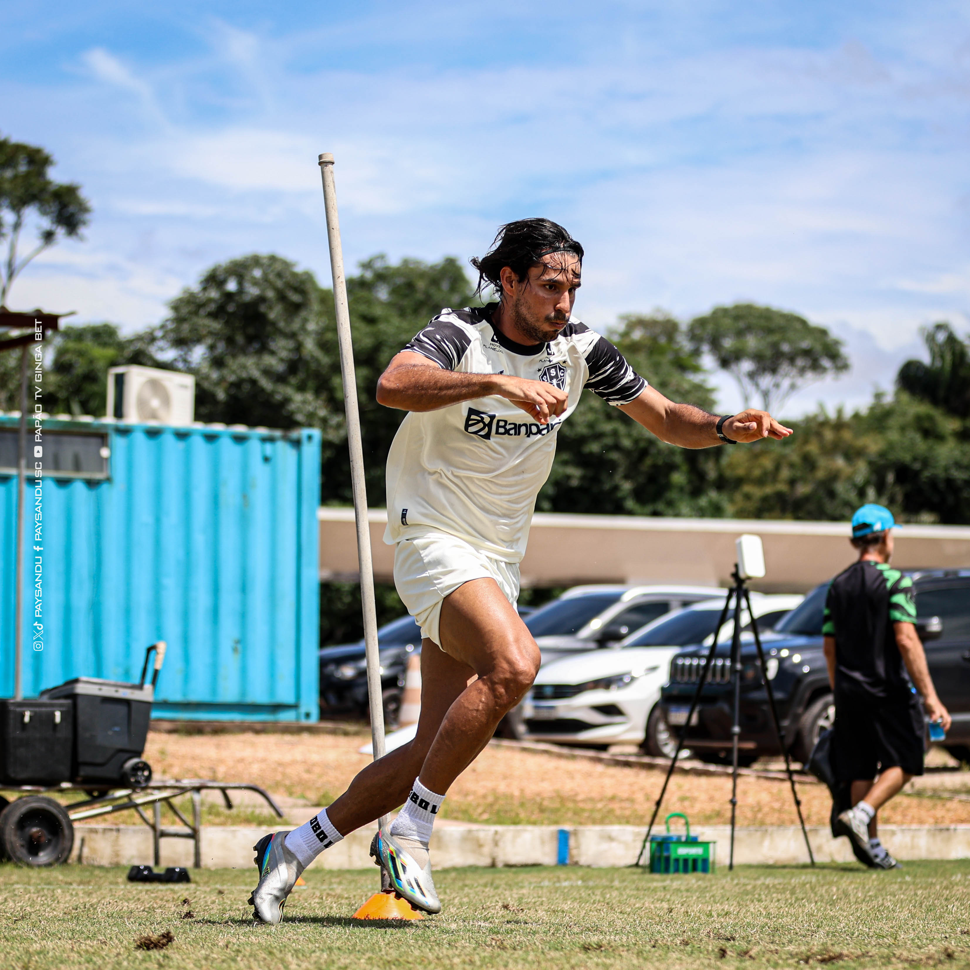 Jorge Bentítez durante treinamento do Papão