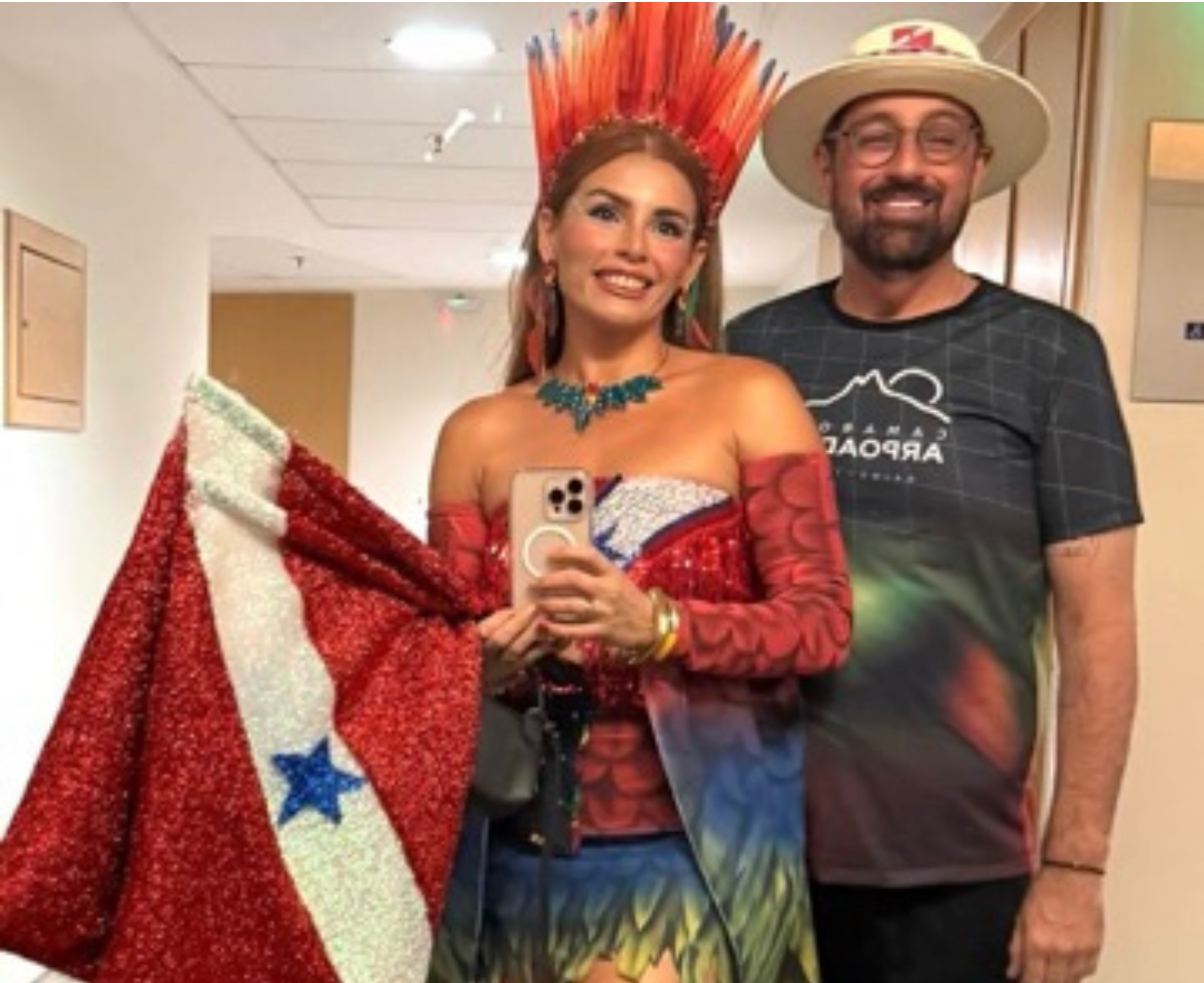 Débora e Jefferson Goldenberg. O carnaval foi na Sapucaí