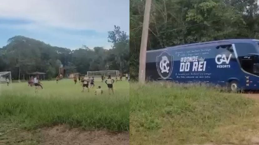 Jogadores treinam em Santa Bárbara, neste sábado (15).