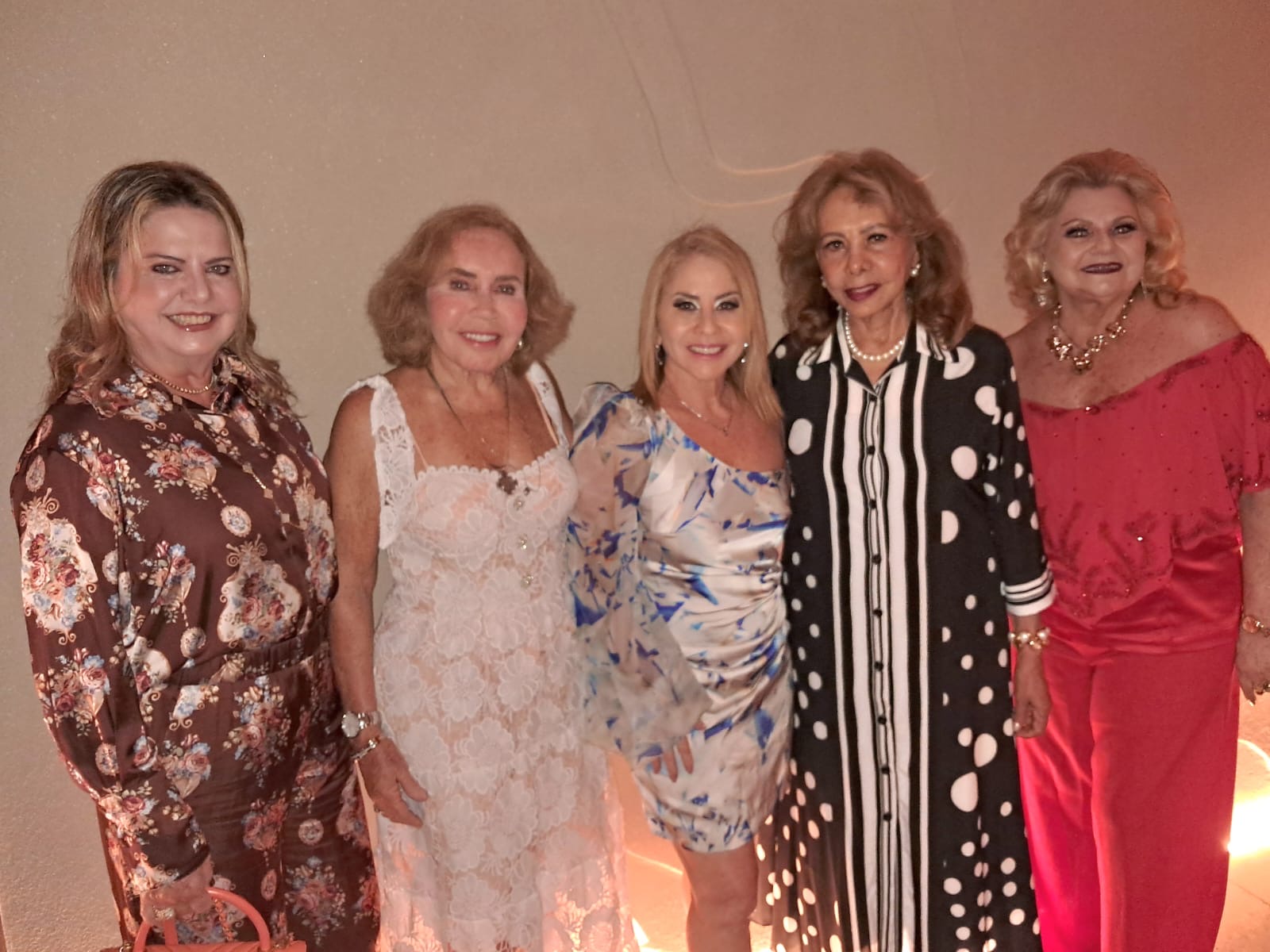 Silvana Rodrigues, Noemia Lobato, a aniversariante, Suzy Biloia e Clara Pinto