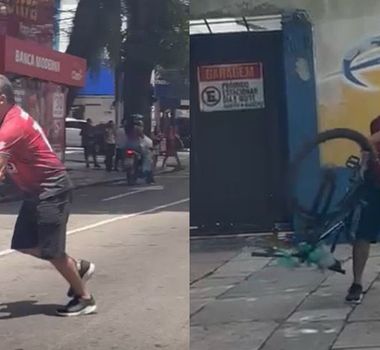 Imagem - Vídeo: motorista quebra bicicleta após discussão no trânsito em Belém