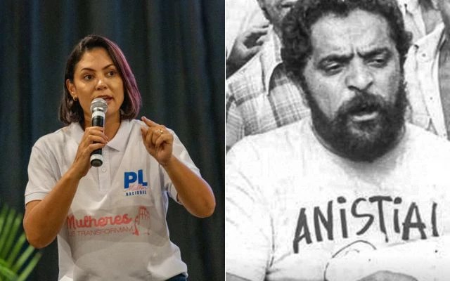 Imagem - Michelle Bolsonaro posta foto antiga de Lula com pedido de anistia