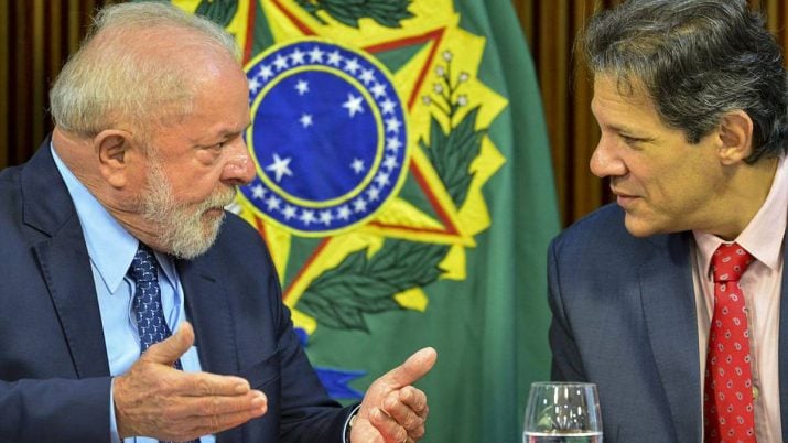 O presidente Luiz Inácio Lula da Silva e o ministro da Fazenda, Fernando Haddad