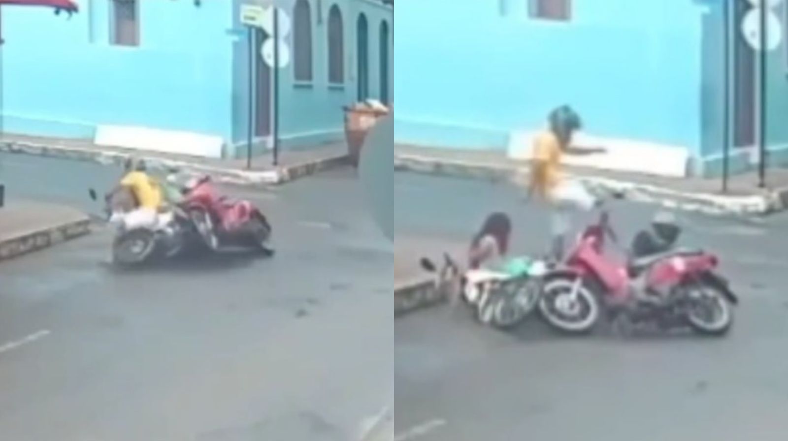 Imagem - Vídeo: motociclista causa acidente de trânsito e chuta mulher, no Pará