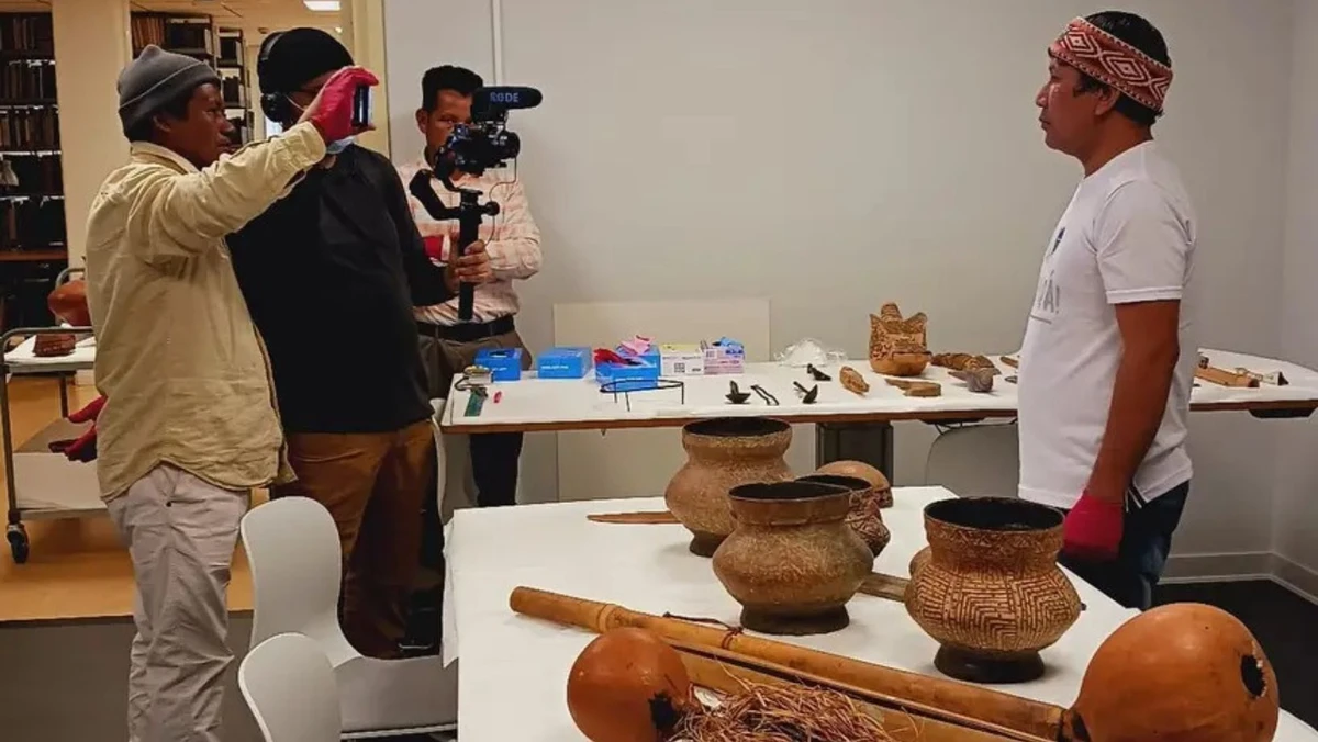 Imagem - Pesquisadores indígenas viajam à Suécia para identificar peças etnográficas enviadas em 1925