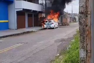 Veículo de provedora de internet é incendiado em Castanhal; polícia investiga o caso