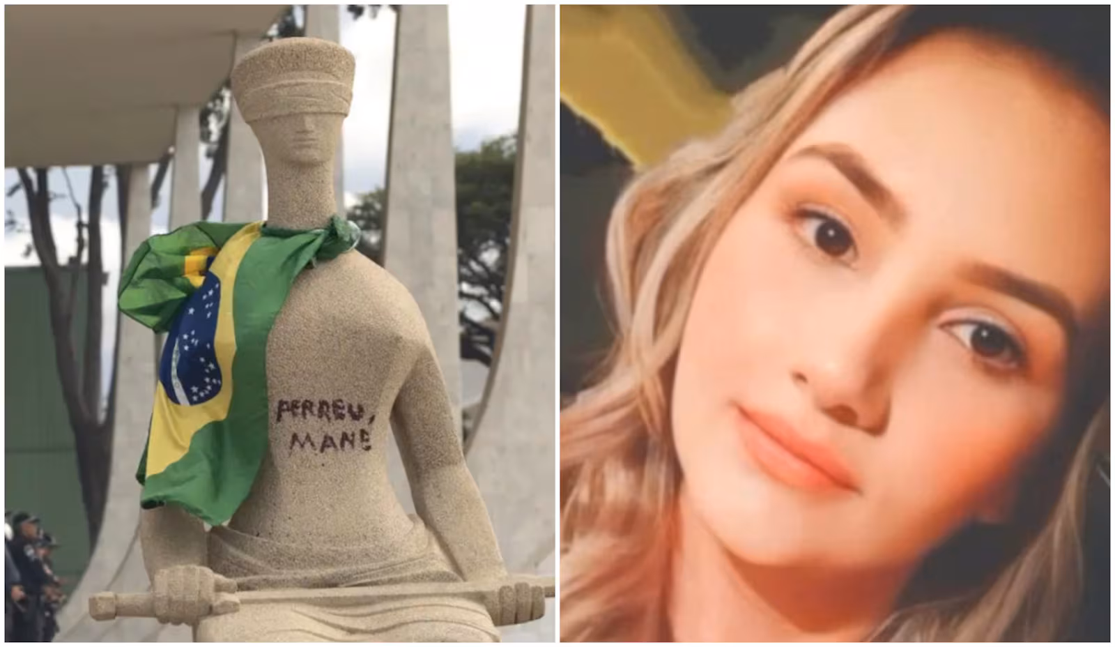 Imagem - Moraes concede prisão domiciliar para mulher que pichou estátua do STF