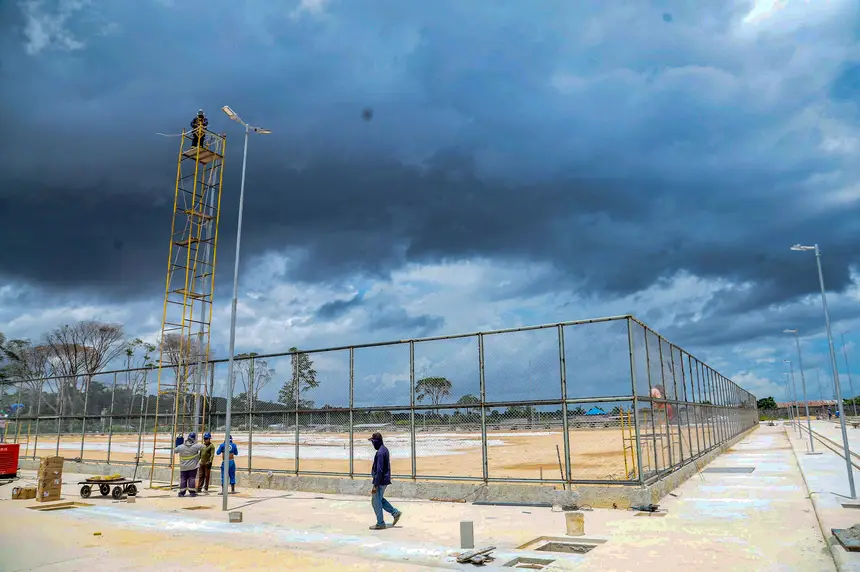 Imagem - Obras da 'Vila Olímpica' avançam com quadras e pistas no Complexo do Mangueirão