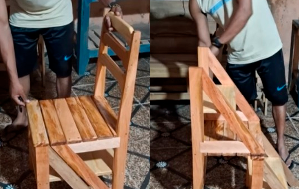 Imagem - Criatividade: inventor mostra cadeira com dupla função e impressiona internautas