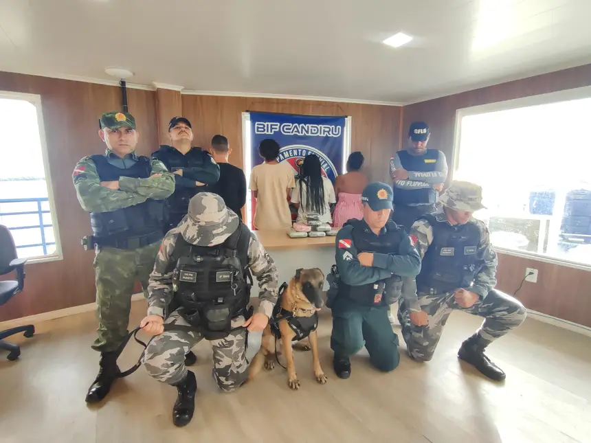 Imagem - Quadrilha é presa em flagrante com 7,5 kg de drogas no Baixo Amazonas