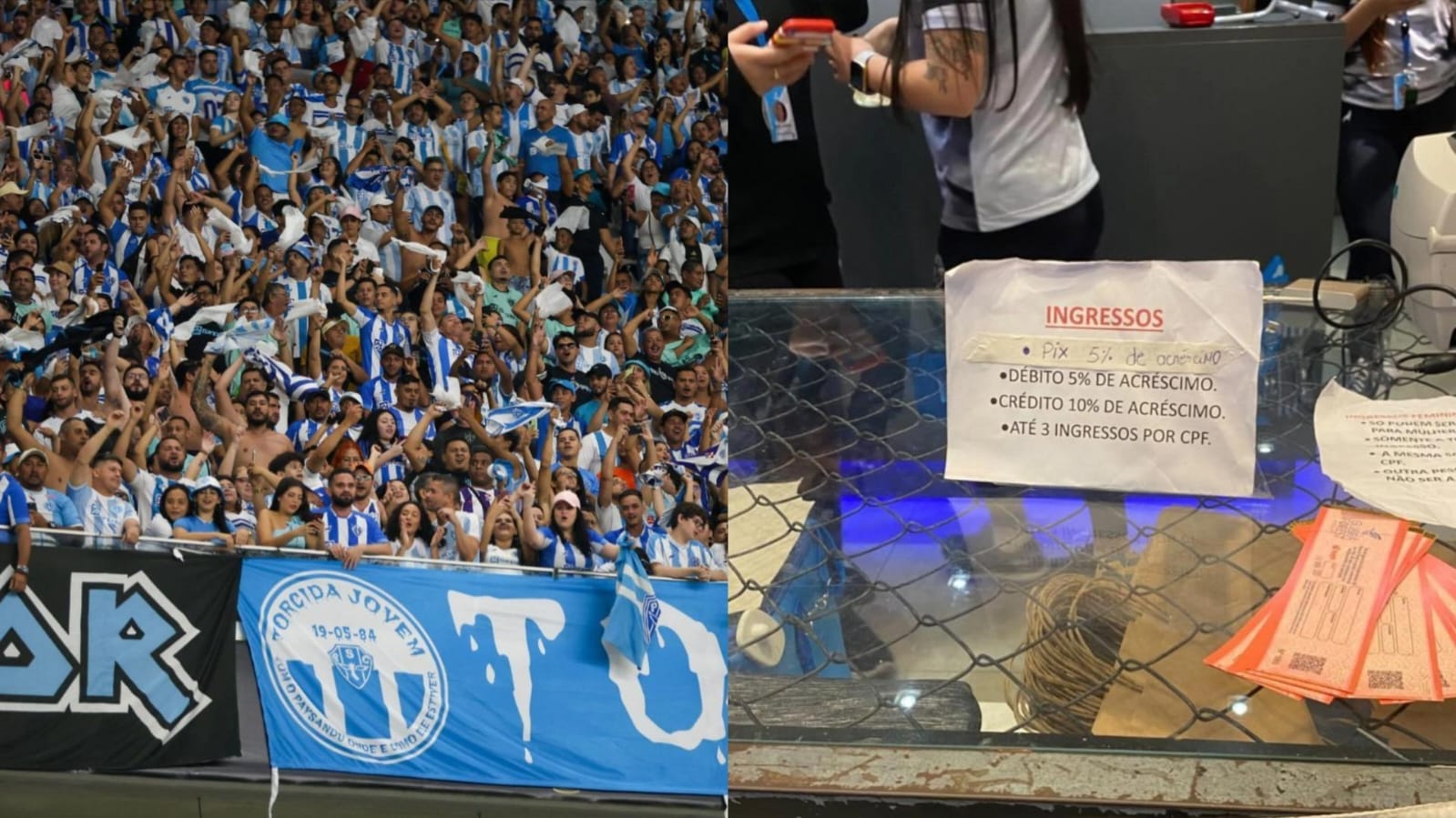 Imagem - Venda de ingressos: torcida do Paysandu protesta por taxa cobrada no Pix