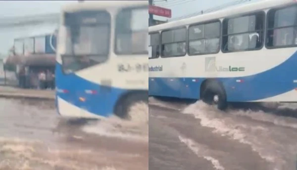 Video: chuva intensa deixa trecho da BR-316 alagado; veja qual