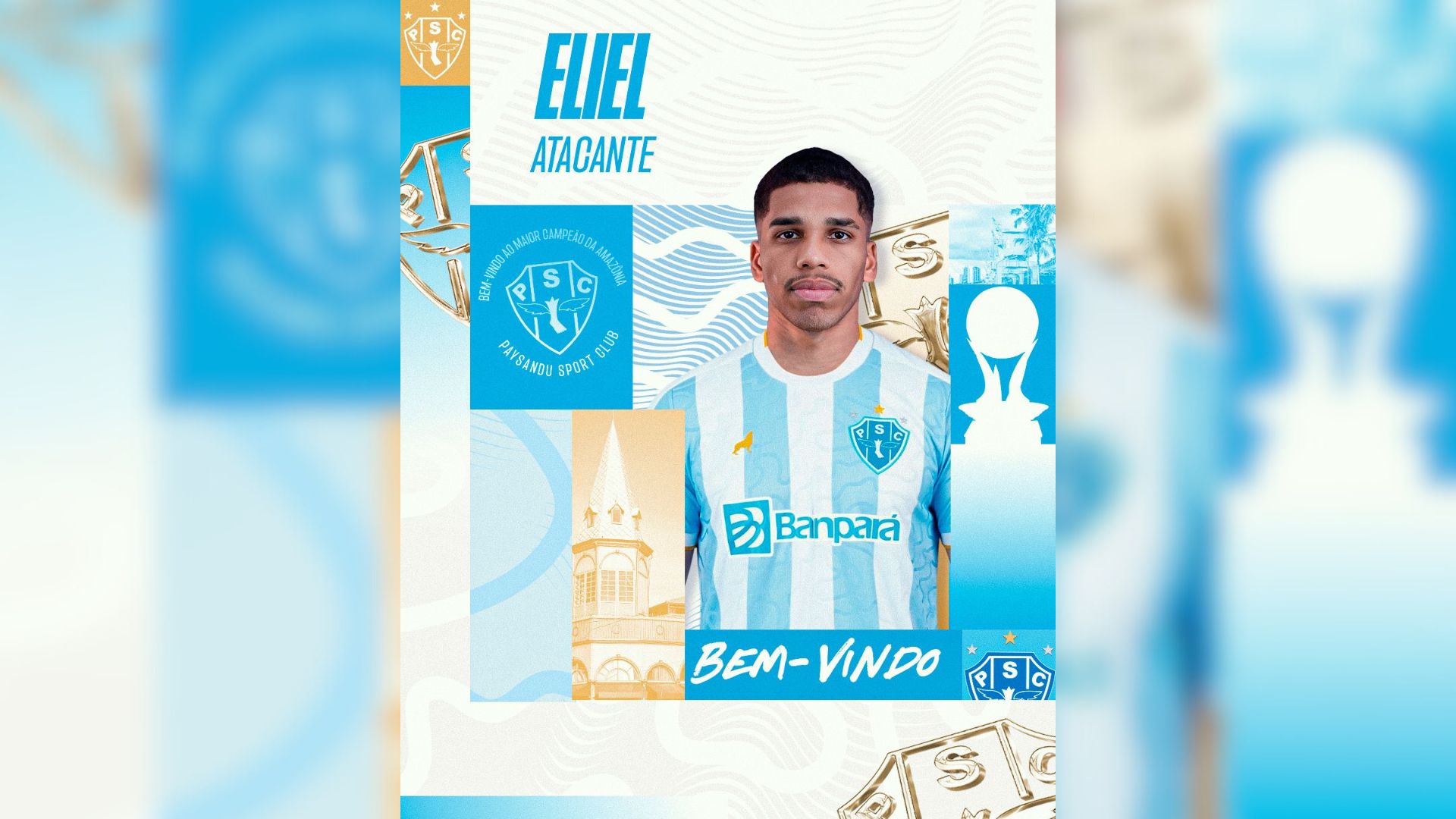 Imagem - Vídeo: Paysandu anuncia atacante Eliel como novo reforço para a temporada 2025