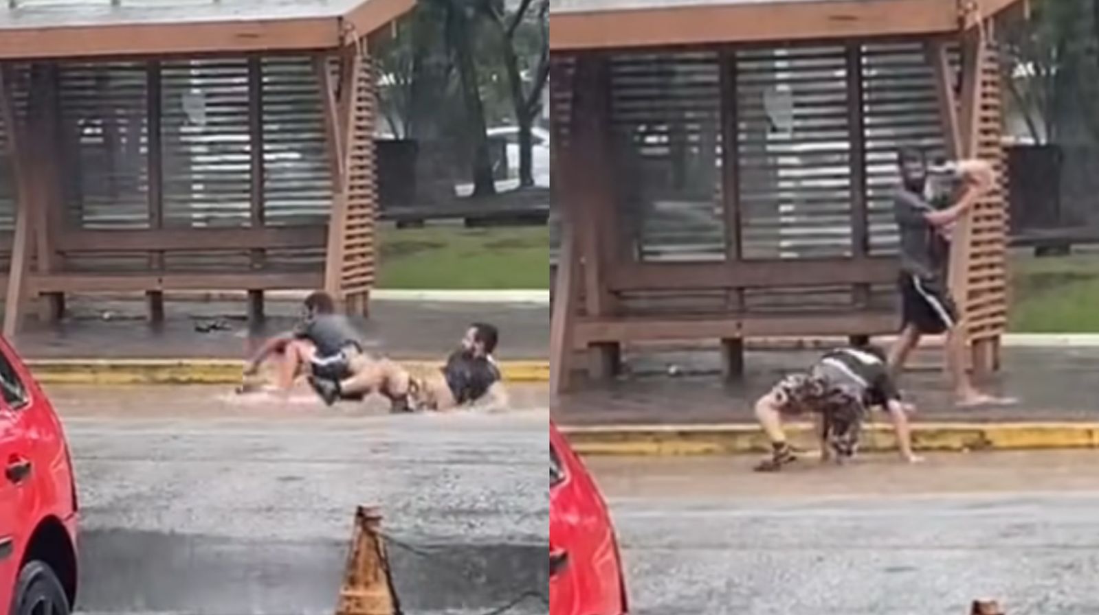 Imagem - Homem leva a perna de outro durante briga e vídeo viraliza na web; assista